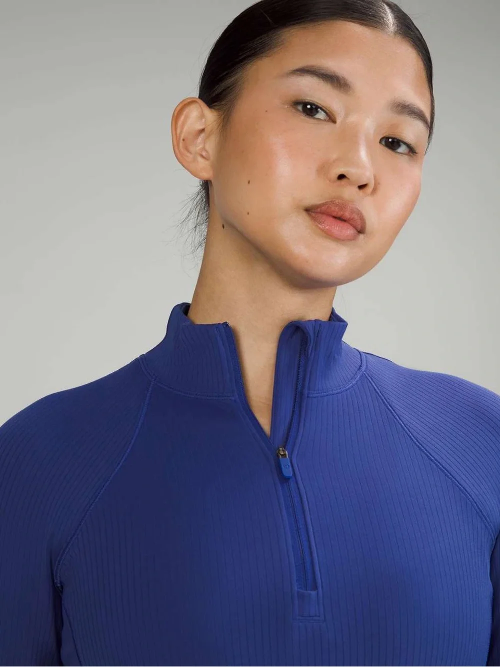 Lululemon It’s Rulu Run Ribbed Cropped Half Zip Psychic Size 8 - Picture 2 of 12